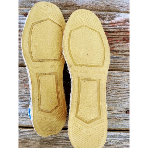 Vintage rainbow Espadrilles Slip on Casual Shoes 9W - Picture 9 of 10